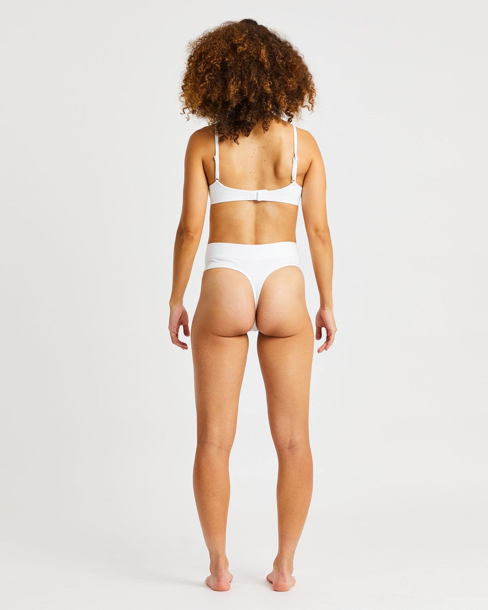 AYBL Seamless High Rise Tanga Weiß | 574-QCFBIA