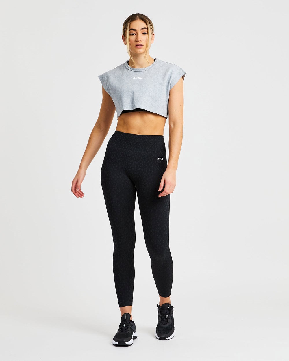 AYBL Sport Crop Top Grau | 810-GJXWYU