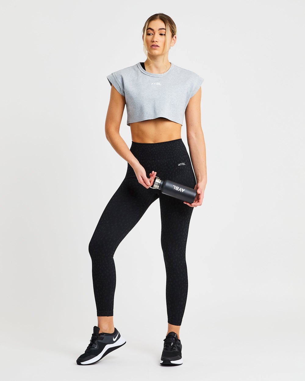 AYBL Sport Crop Top Grau | 810-GJXWYU