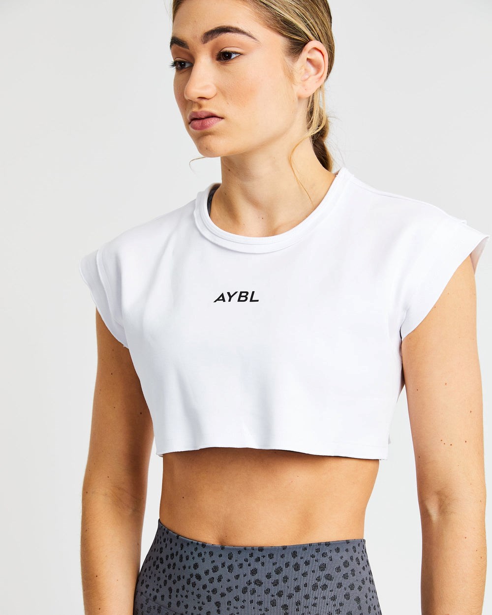 AYBL Sport Crop Top Weiß | 873-FHEWRU