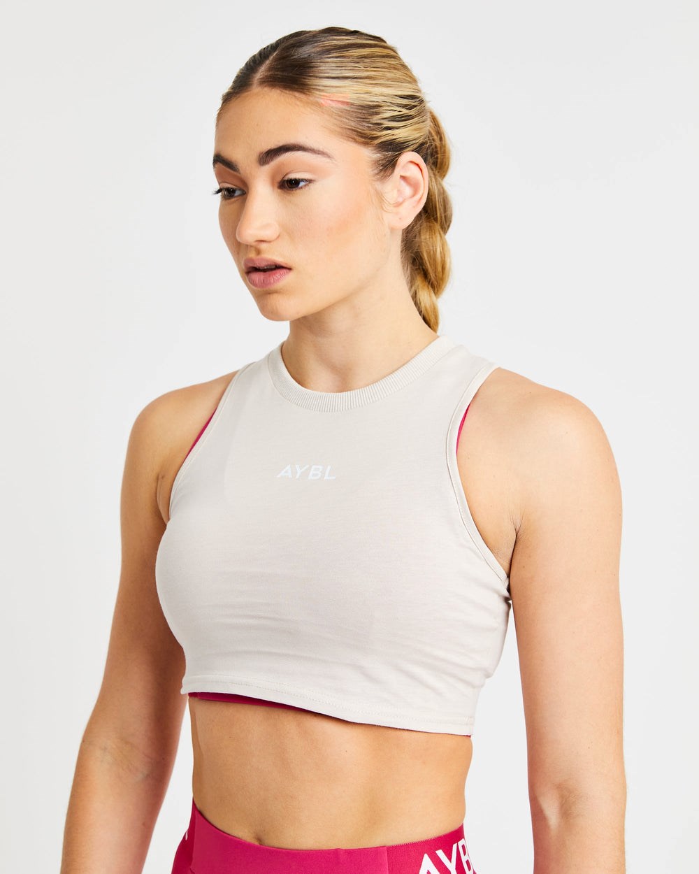 AYBL Sport Crop Vest Beige | 258-IEBQRA