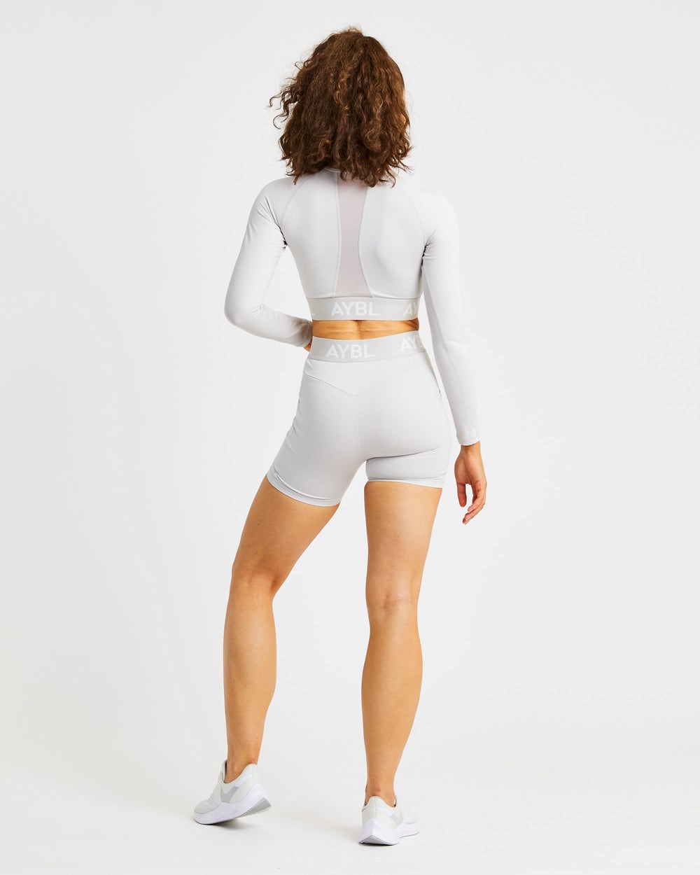 AYBL Sport Long Sleeve Crop Top Beige | 469-EBJVAY