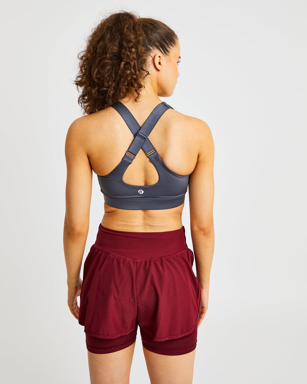 AYBL Sportive High Neck Sports Bra Charcoal | 432-VKYFUQ