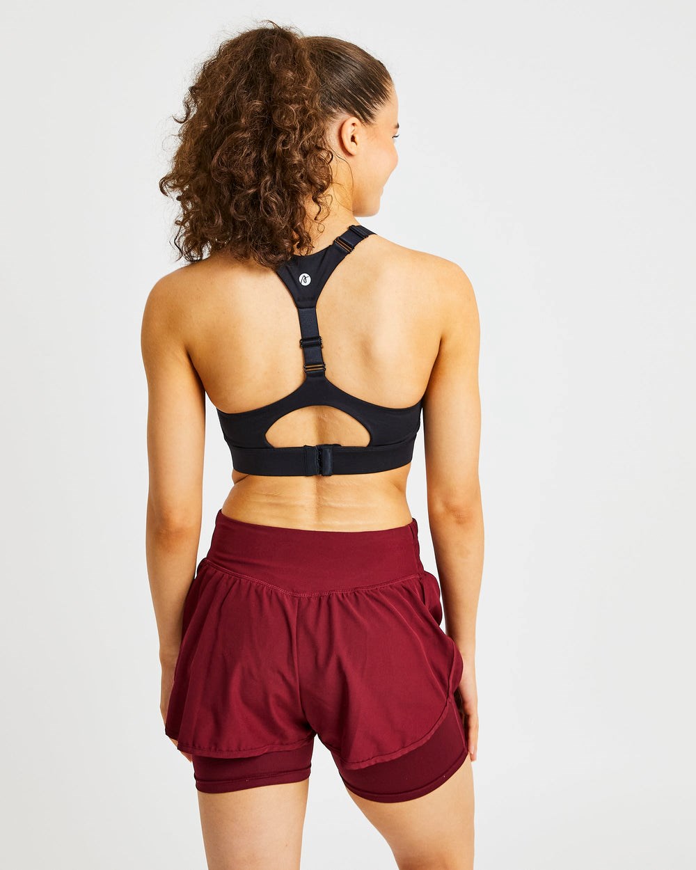 AYBL Sportive Open Back Sports Bra Schwarz | 982-KYFUNQ