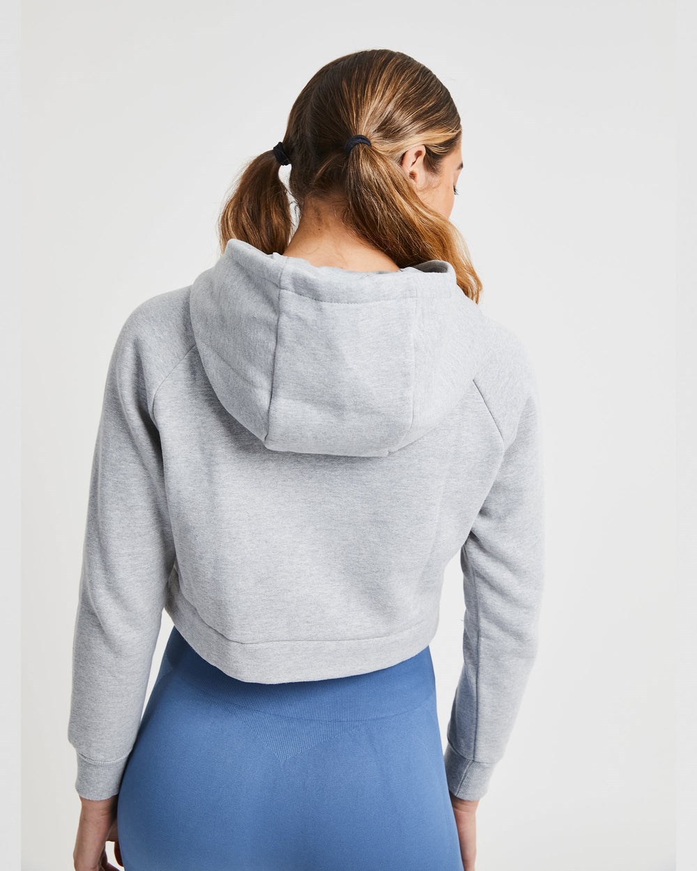 AYBL Staple Crop Hoodie Hellgrau | 517-AGWXRJ