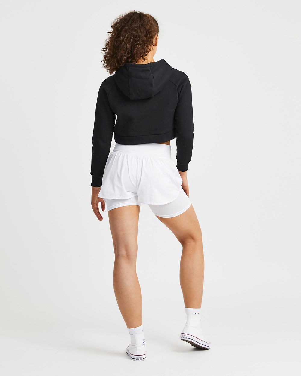 AYBL Staple Crop Hoodie Schwarz | 708-BRQAGD