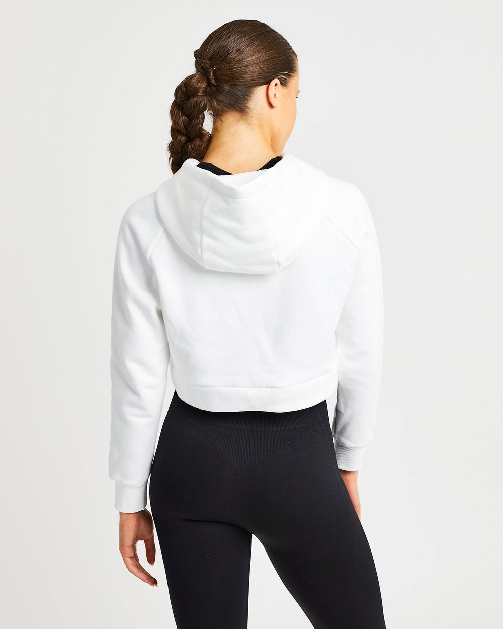 AYBL Staple Crop Hoodie Weiß | 216-OLAITG