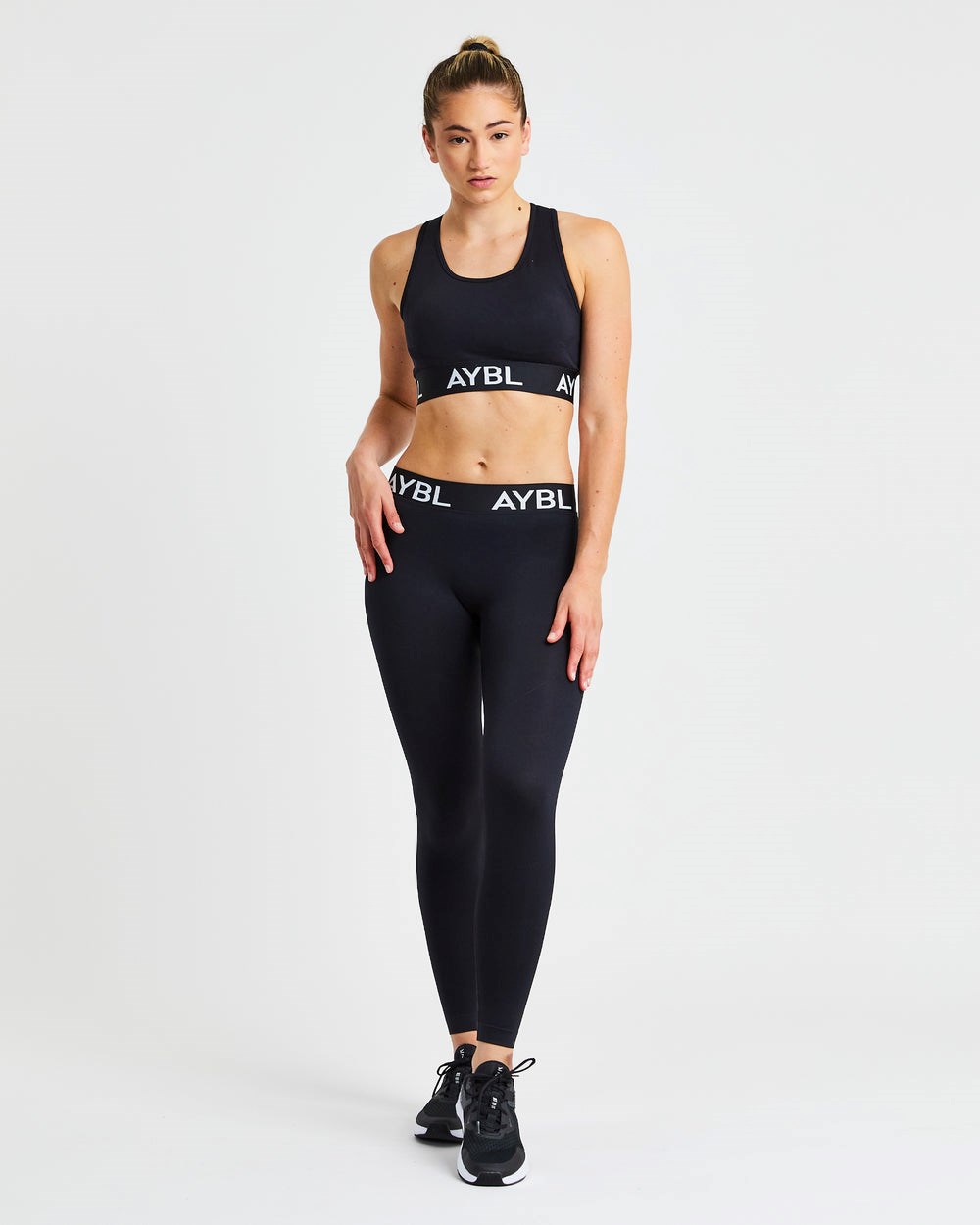 AYBL Staple Seamless Low Rise Leggings Schwarz | 462-SGYCIP