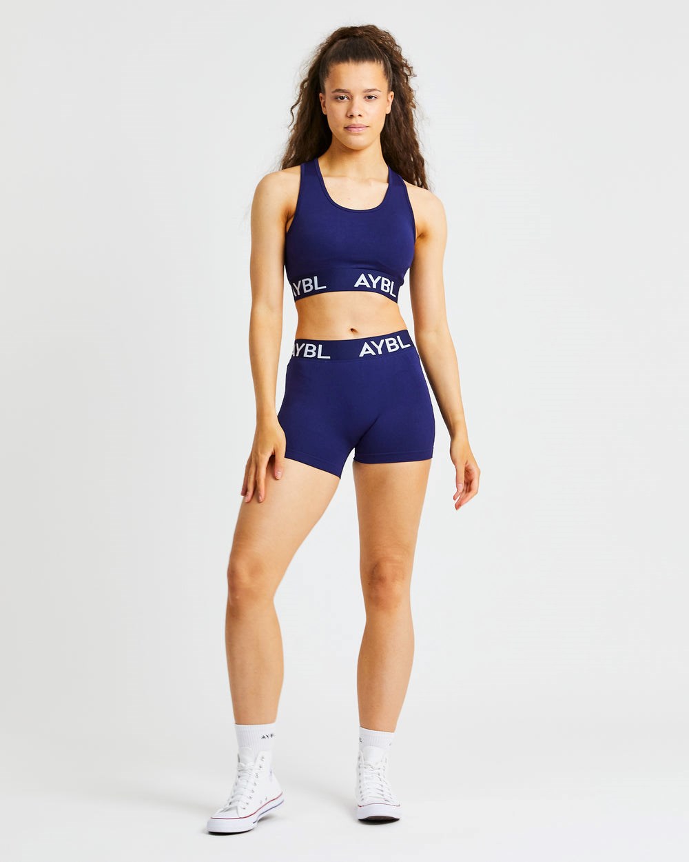 AYBL Staple Seamless Low Rise Shorts Navy | 729-IYSUGW