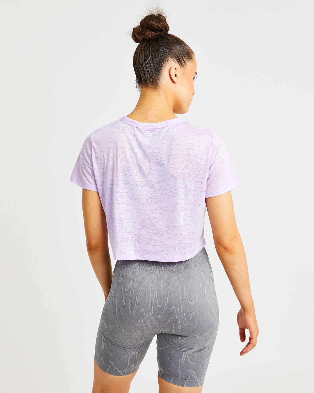 AYBL Velocity Crop T Shirt Lilac | 607-UEHDZP