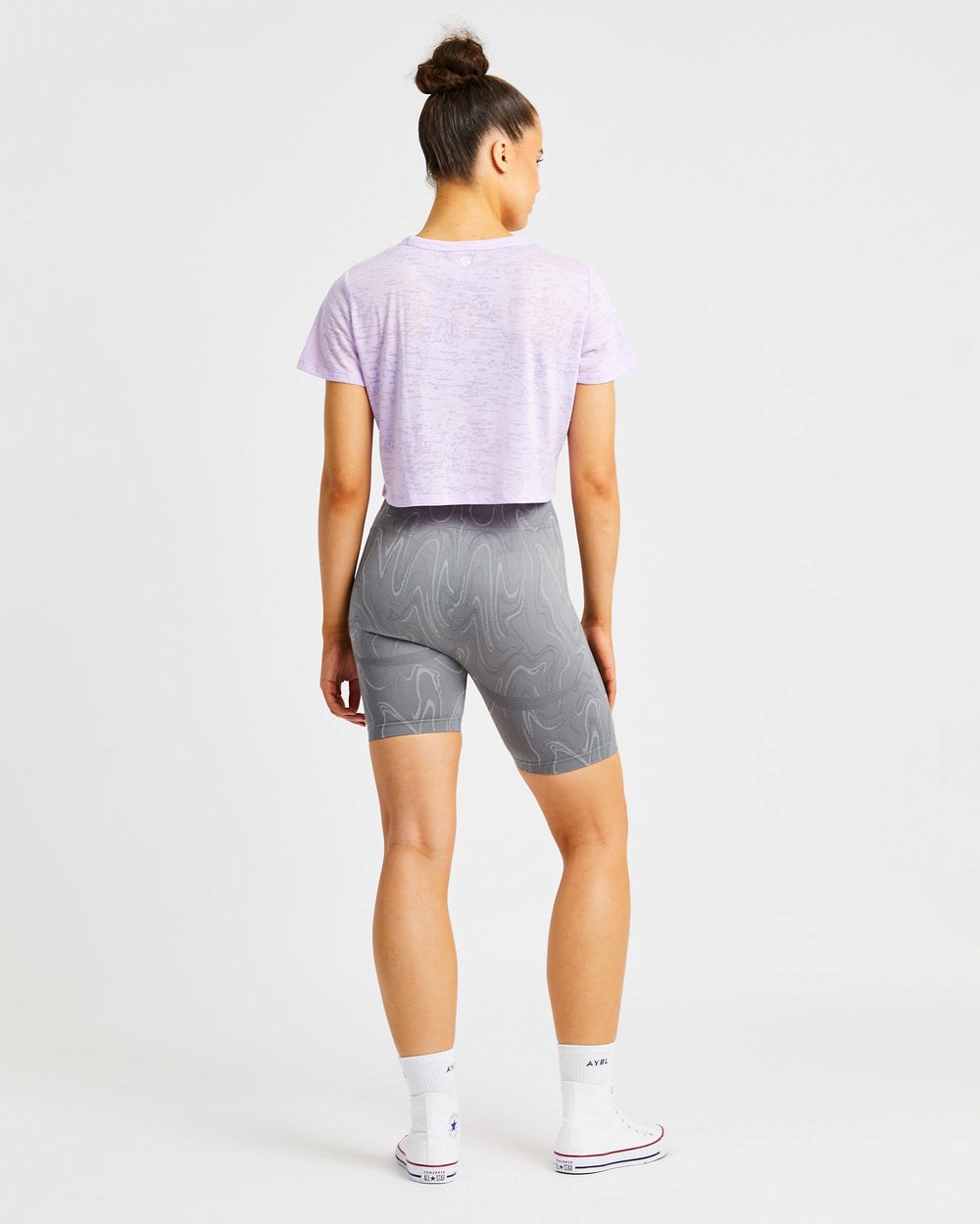 AYBL Velocity Crop T Shirt Lilac | 607-UEHDZP