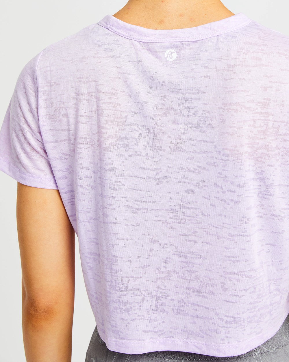 AYBL Velocity Crop T Shirt Lilac | 693-FXMSWE