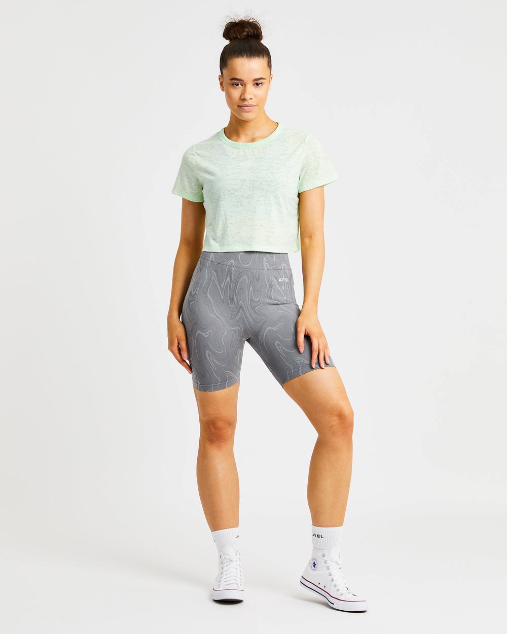 AYBL Velocity Crop T Shirt Mintfarben | 012-JLAGSQ