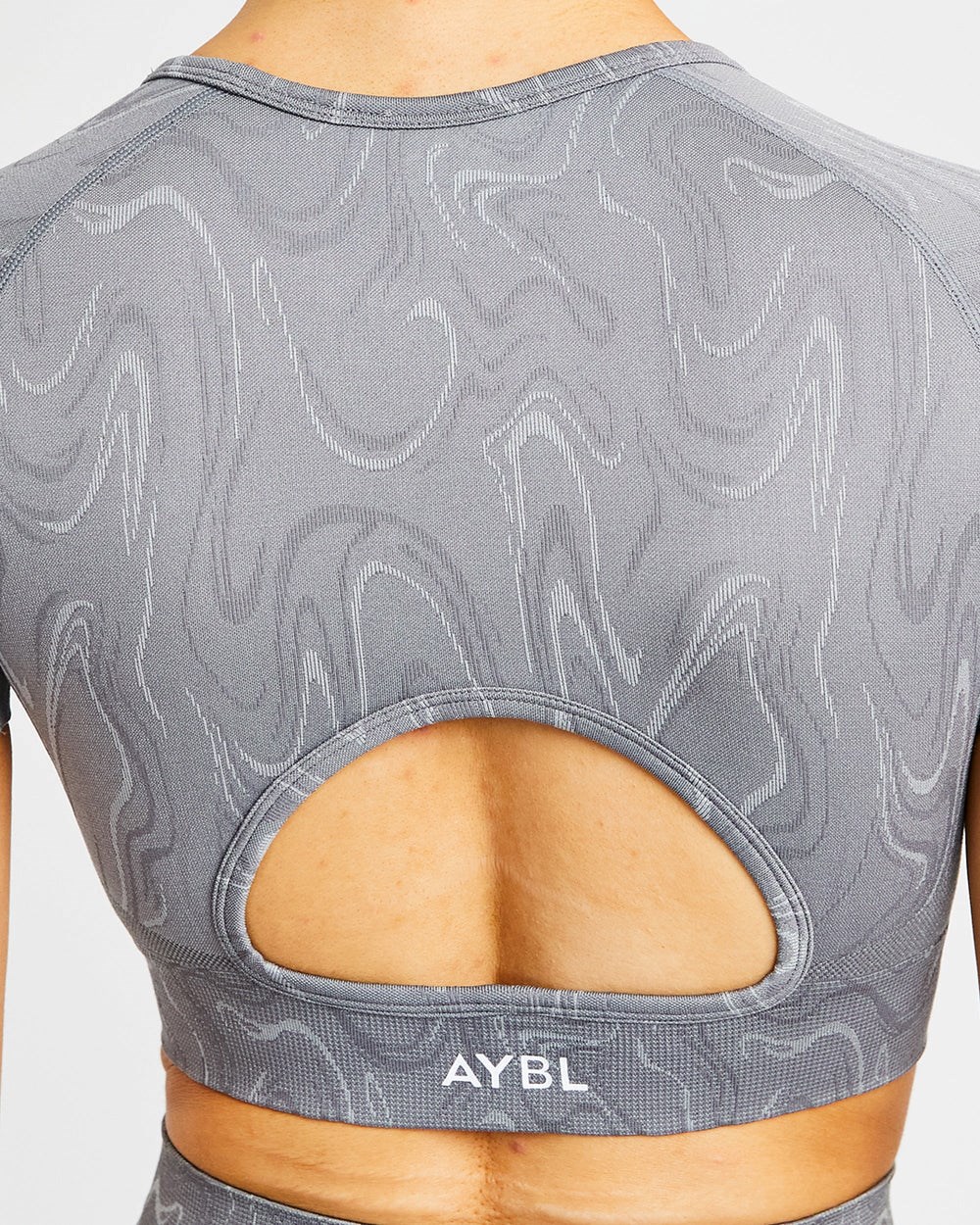 AYBL Velocity Seamless Crop Top Grau | 189-NMQVXU