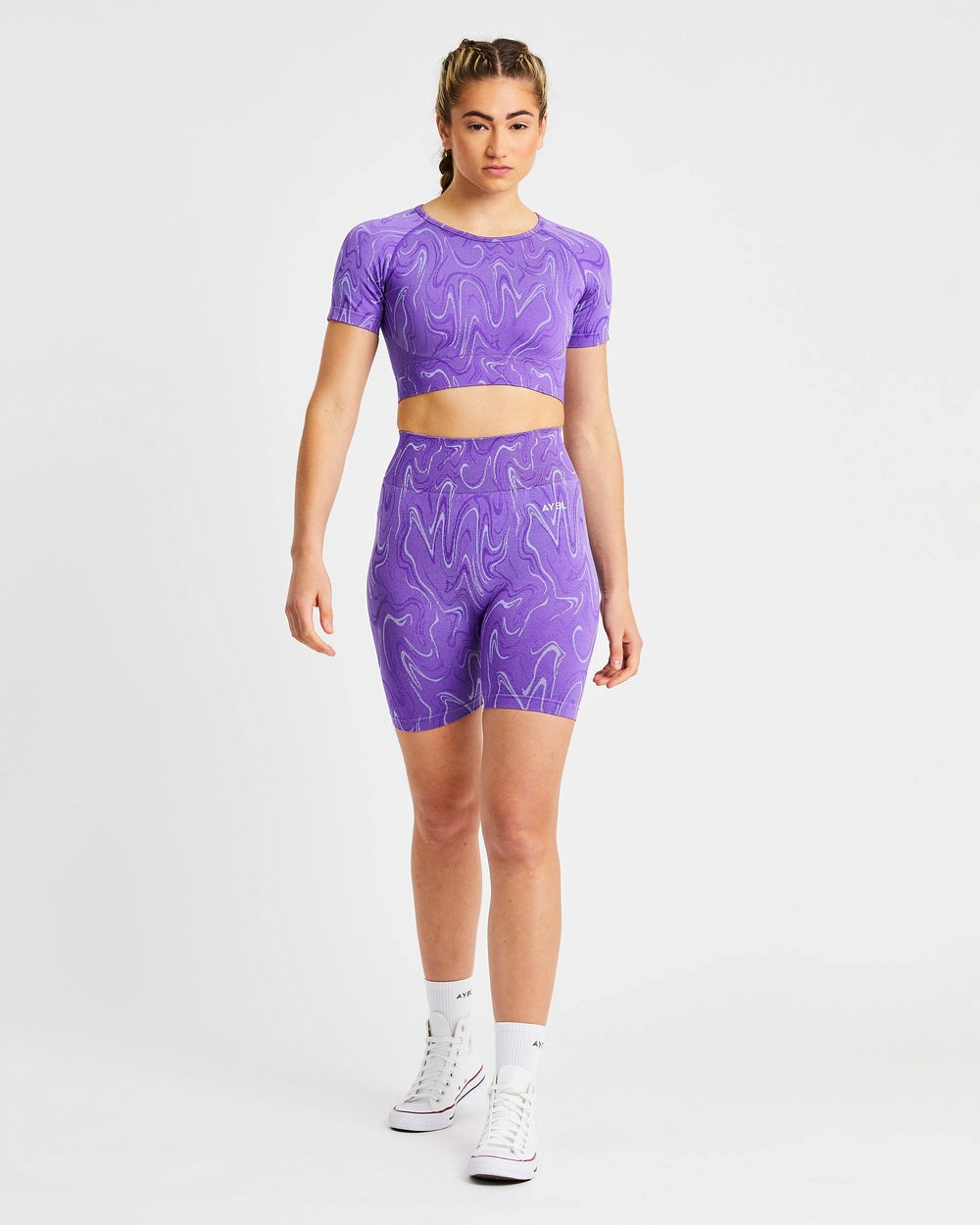 AYBL Velocity Seamless Crop Top Lila | 692-NRUCHD