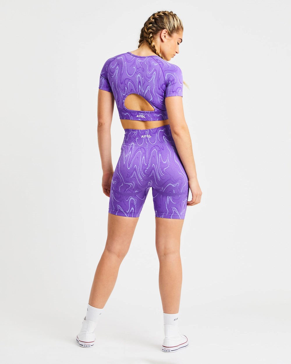 AYBL Velocity Seamless Crop Top Lila | 692-NRUCHD