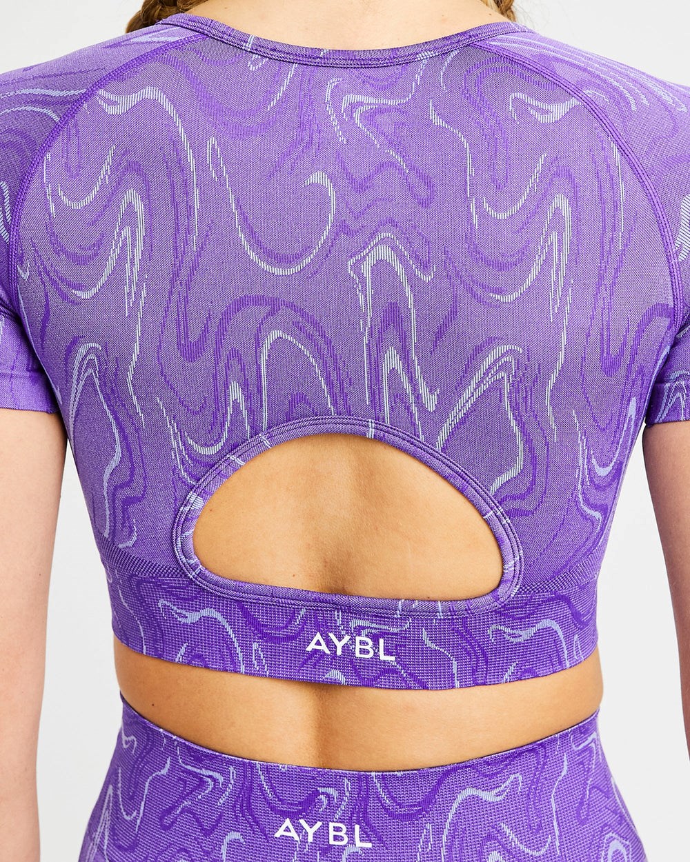 AYBL Velocity Seamless Crop Top Lila | 692-NRUCHD