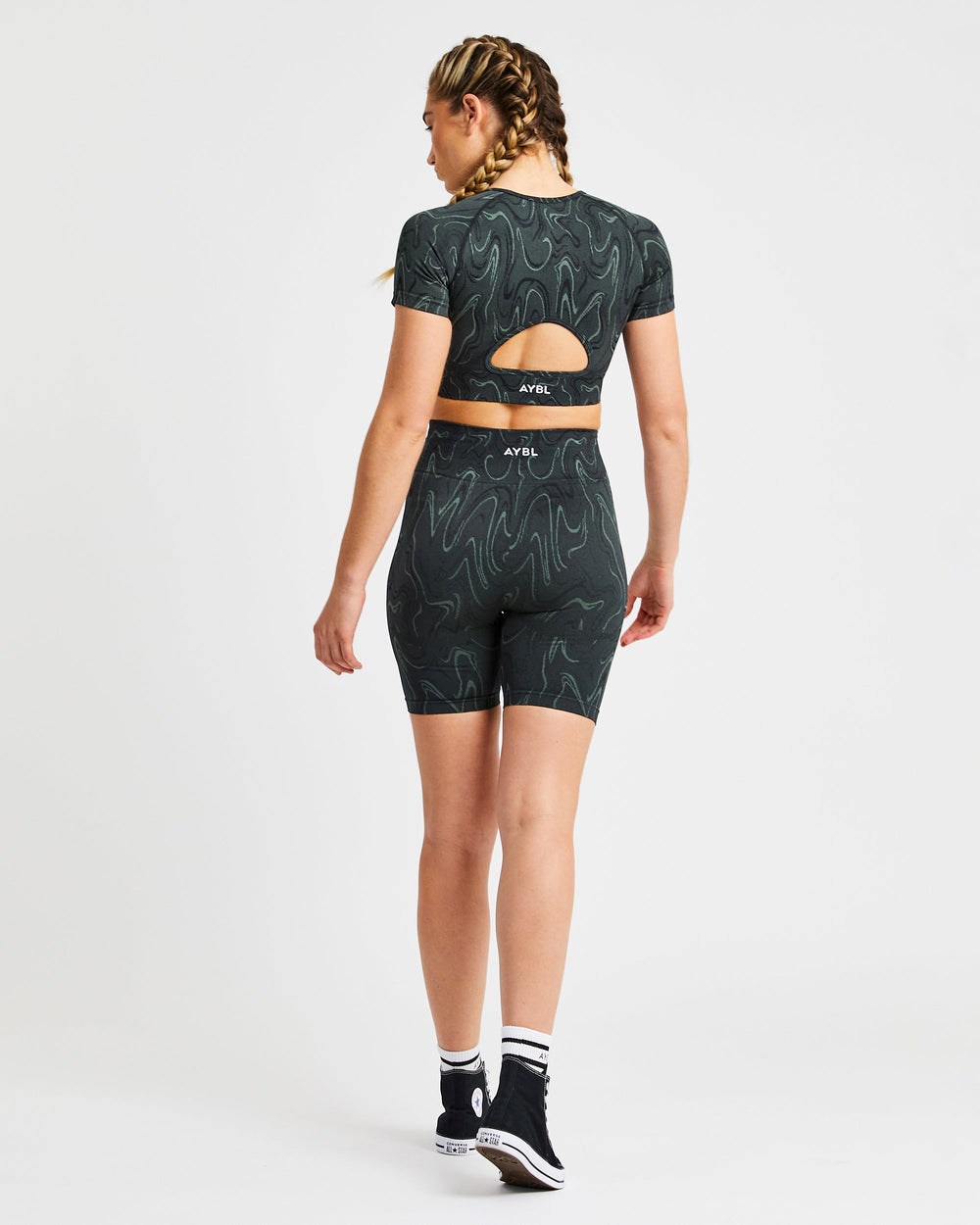 AYBL Velocity Seamless Crop Top Schwarz | 875-BQPYIV