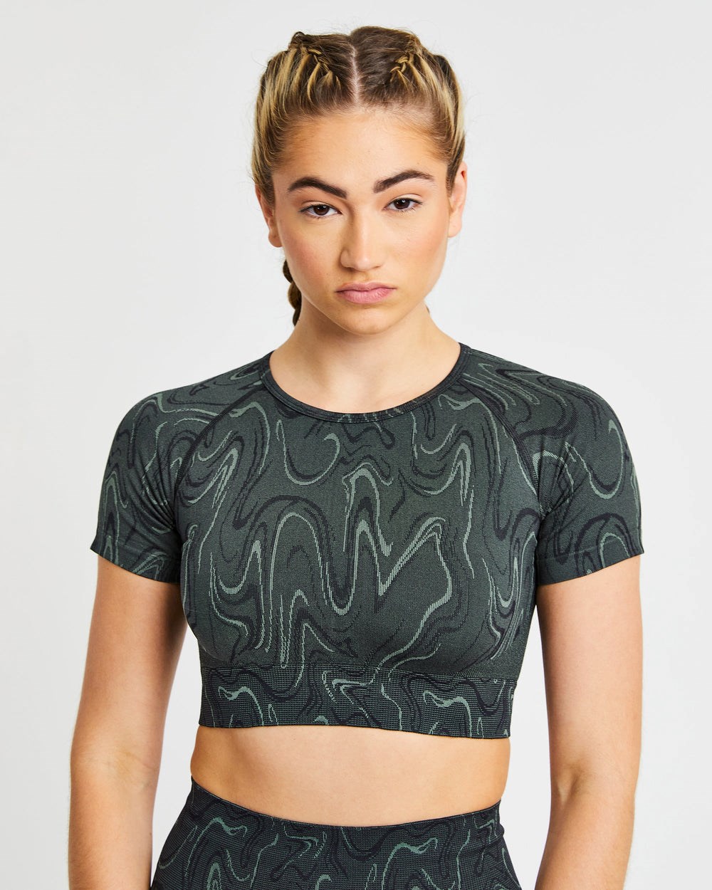 AYBL Velocity Seamless Crop Top Schwarz | 875-BQPYIV