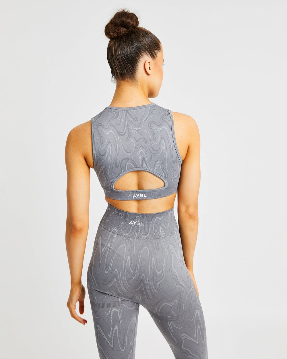 AYBL Velocity Seamless Crop Vest Grau | 174-JSFXYT