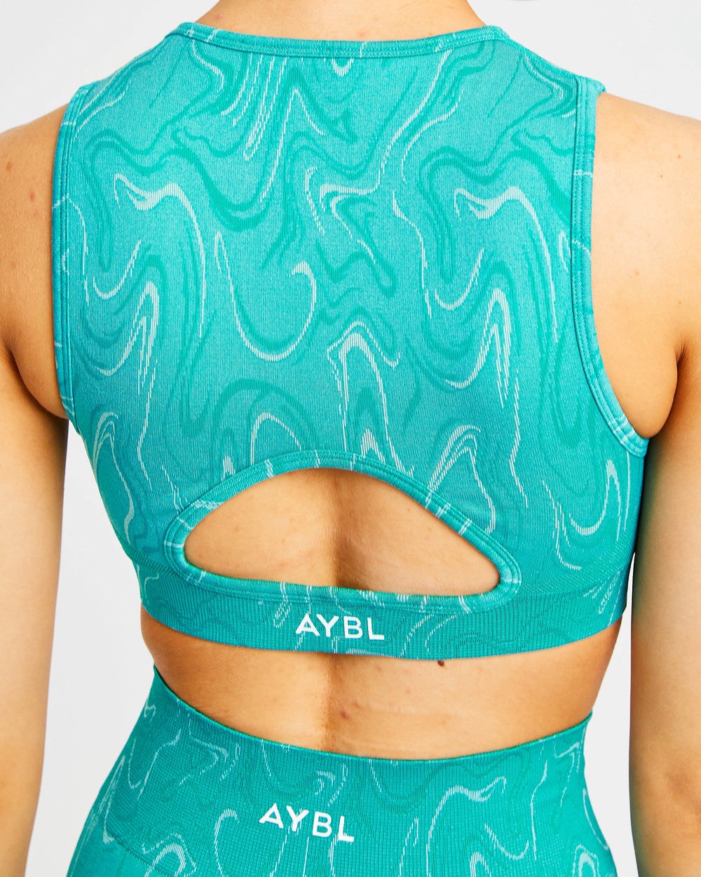 AYBL Velocity Seamless Crop Vest Türkis | 236-WFZHVL