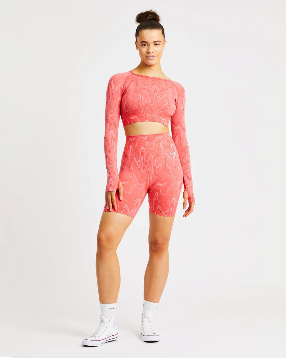 AYBL Velocity Seamless Long Sleeve Crop Top Koralle | 189-XLGSYQ