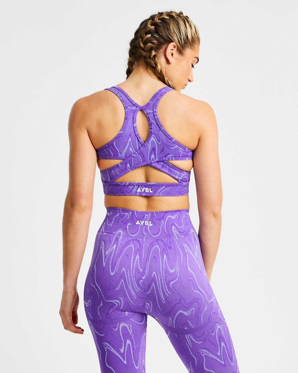 AYBL Velocity Seamless Sports Bra Lila | 841-XZTWYC